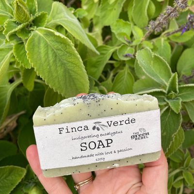Handmade lavender, patchouli, and orange soap